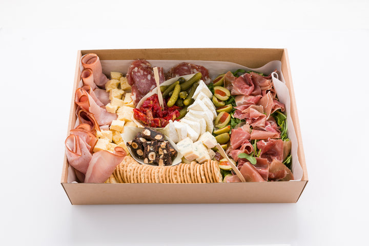 Cheese & antipasto platter - grazing board boxes 3 sizes